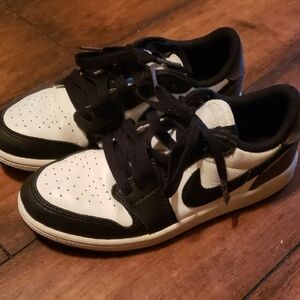 Jordan Kids Black and White Sneakers